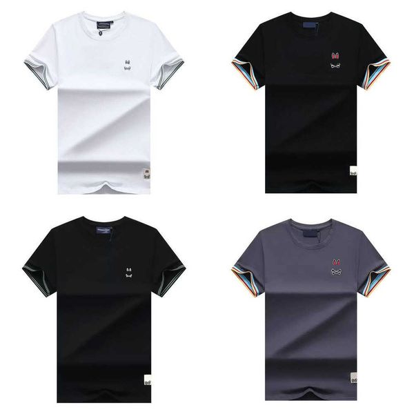 

mens t-shirts designer casual t shirt polos summer slim psycho bunny print round neck tee short sleeve fit breathable crew neck accessory 59, White;black