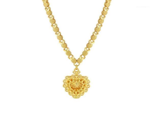 

pendant necklaces simple vintage heart plated 24k gold stainless steel jewelry female4119997, Silver