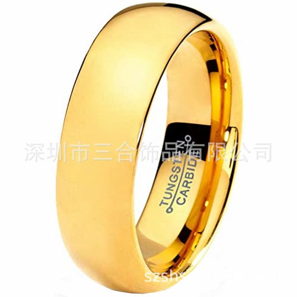 

band rings itungsten 2mm 4mm 6mm 8mm 10mm gold plated tungsten ring for men women couple engagement wedding band trendy jewelry comfort fit, Silver