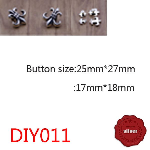 

diy011 s925 sterling silver button jeans button hip hop anchor fashion jewelry decoration button wallet leather retro decoration