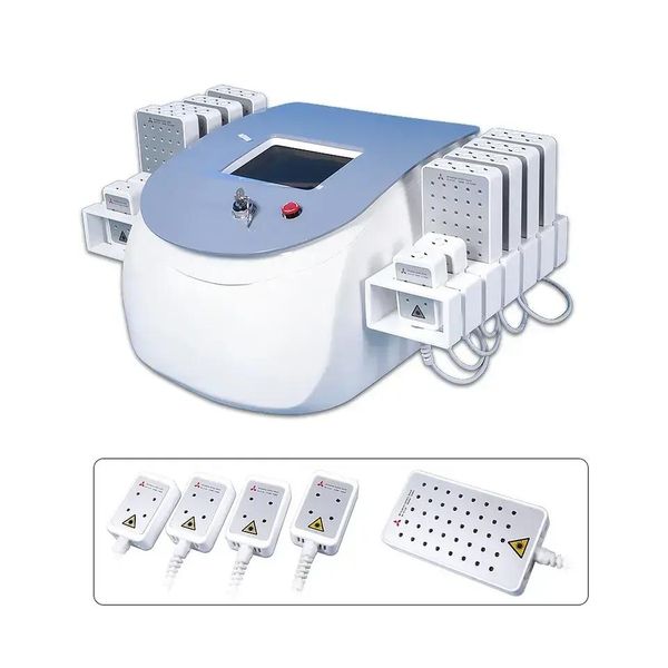 

professional effective slimming 650nm & 980nm 12 pads lipolaser heating slimming fat reduce weight loss skin tightening skin lifting machine, Black
