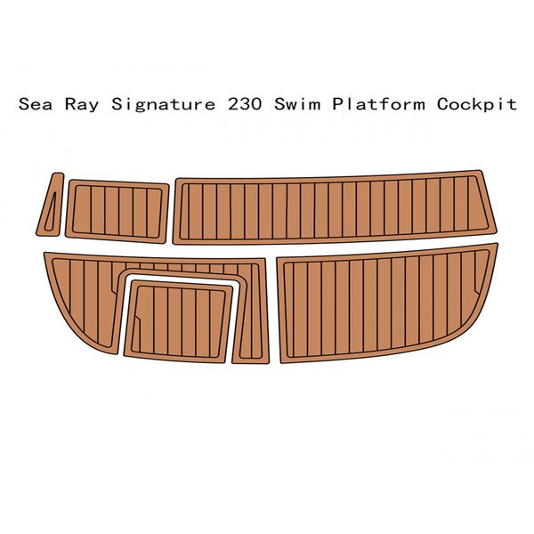 

sea ray signature 230 swim platform pad boat eva foam faux teak deck floor mat
