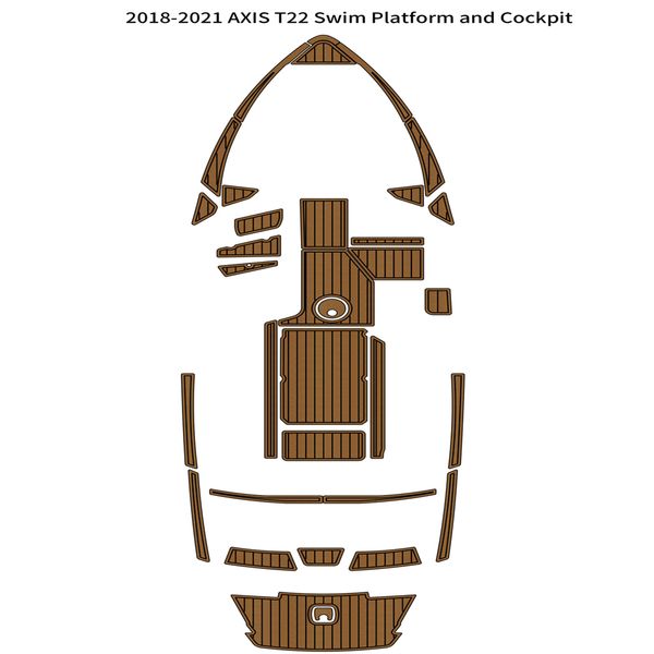 

2018-2021 axis t22 swim platform cockpit pad boat eva foam teak deck floor mat