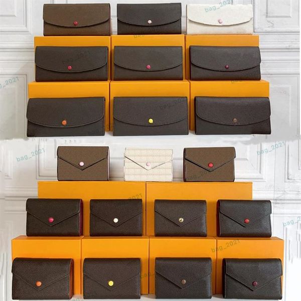 

designer woman wallet women purse original box wallets card holder flower serial number date code fashion original packing box, Red;black