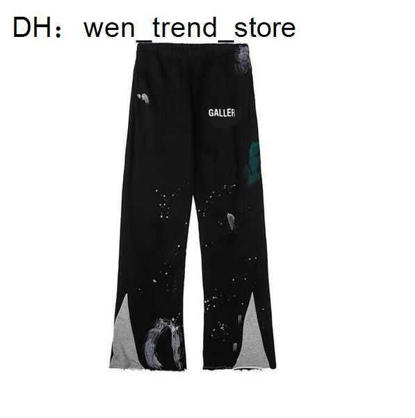 

men pants galleries sweatpants depts speckled letter print men's women's couple loose versatile casual straight 1 lk0f, Black