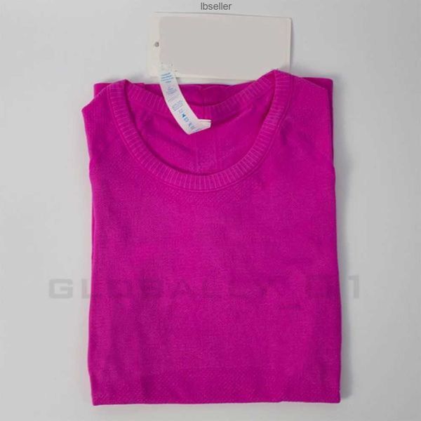 

t shirts swiftlys tech 1.0 yoga lululemens womens sports wear ladies short-sleeved t-shirts moisture wicking knit fleece high elastic fitnes, White