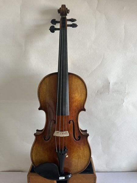 

4/4 violin stradi model 1716 flamed maple back spruce hand carved k3189