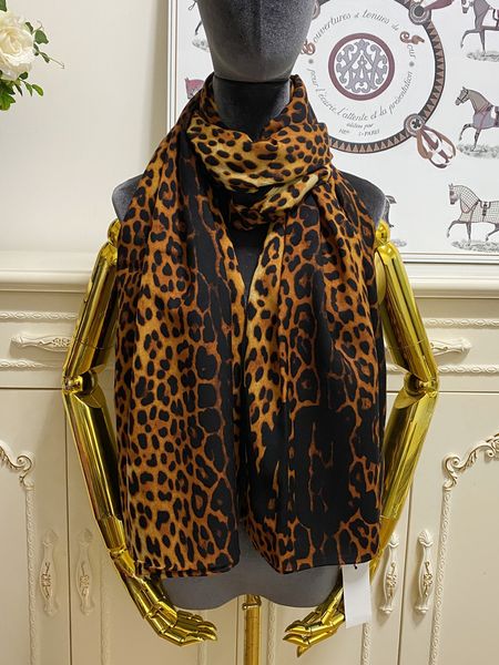 

women's long scarves shawl double sided 100% cashmere material print letters leopard grain pattern size 190cm -60cm, Blue;gray