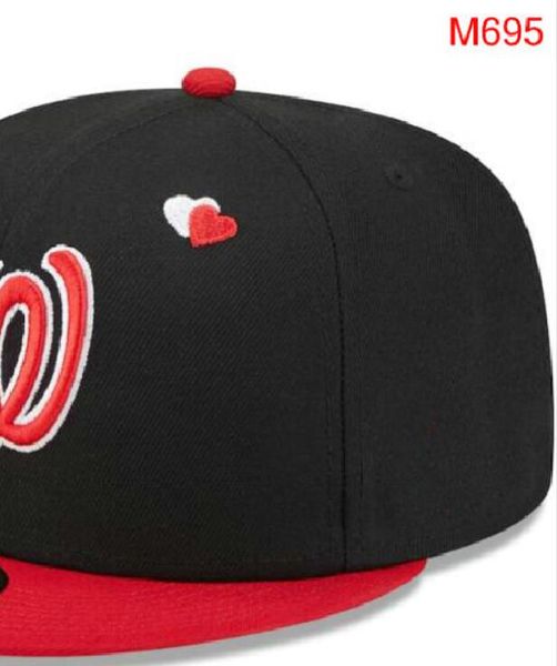 

2023 men's washington baseball full closed caps summer navy letter bone men women black color all 32 teams casual sport flat fitted hat, Blue;gray