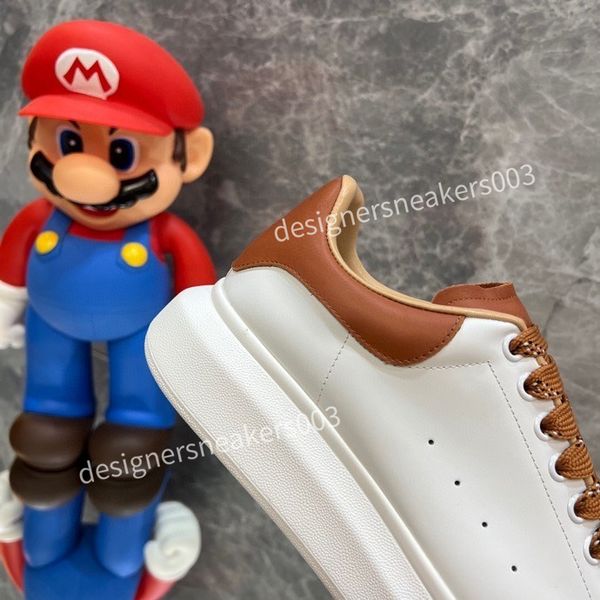 

men brand casual shoes classic dirty shoes mid double height bottom trainers leather glitter golden quality2023, Black