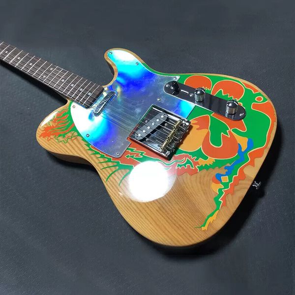 

electric guitar natural grey body red sandalwood fingerboard polished mirror new