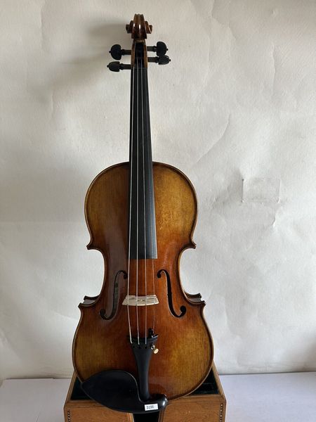 

4/4 violin stradi model 1716 flamed maple back spruce hand carved k3196