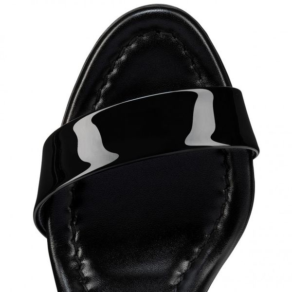 

sandals 85mm sandals - patent leather calf leather - black cool