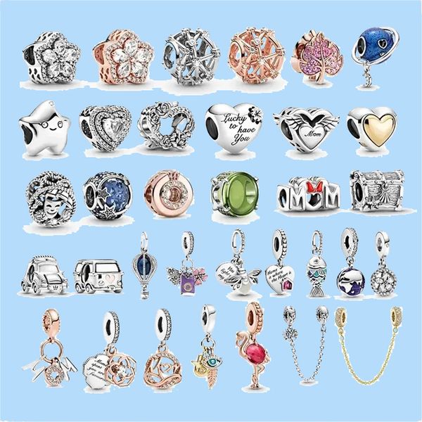 

925 silver beads charms fit pandora charm stars and moon cz beads, Black