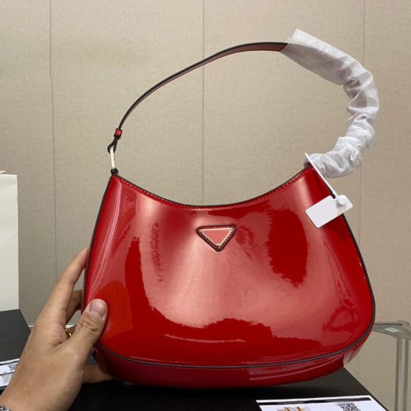 

designer cleo brushed leather shoulder handbag women bag enameled metal triangle adjustable strap large capacity 5 colors vintage modern und