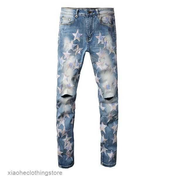 

ripped mens distressed designer jeans biker slim fit motorcycle denim for men s fashion jean mans pants pour hommes ewge ln5w, Black