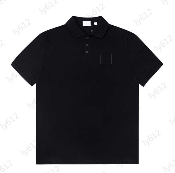 

mens t shirts summer black designer classic luxury imported cushion embroidery design button decoration pure cotton polo t-shirt solid color, White;black