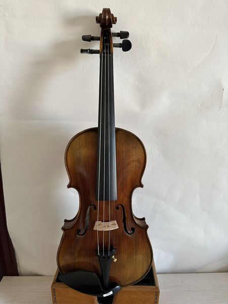 

4/4 violin stainer model solid flamed maple back spruce hand made k3005