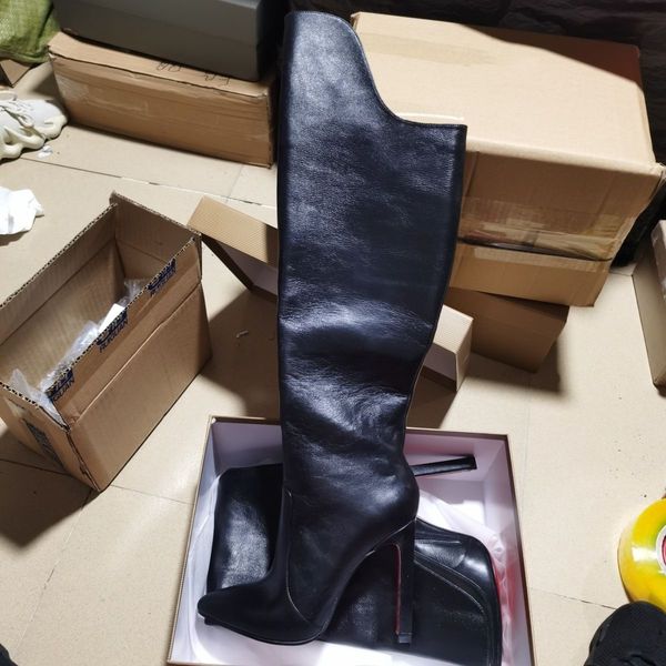 

dress shoes red high kate heels bottom luxury women designer back patent leather wicker boots red toe sole high heels dolly pump ing, Black