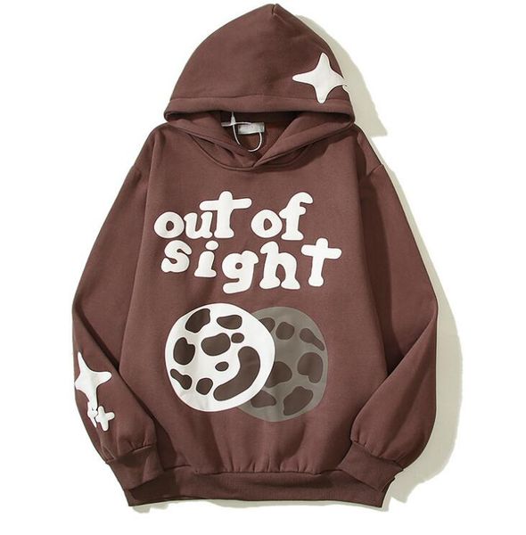 

out of sight hoodies for men women sweatshirts pullover designer hoodie long sleeve graffiti foam letter coat, Black