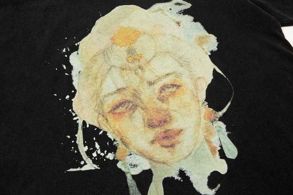 

men t-shirt gall dep cotton fashion designer casual summer high street old portrait print short sleeve star same large half round nec yl5eaf, White;black