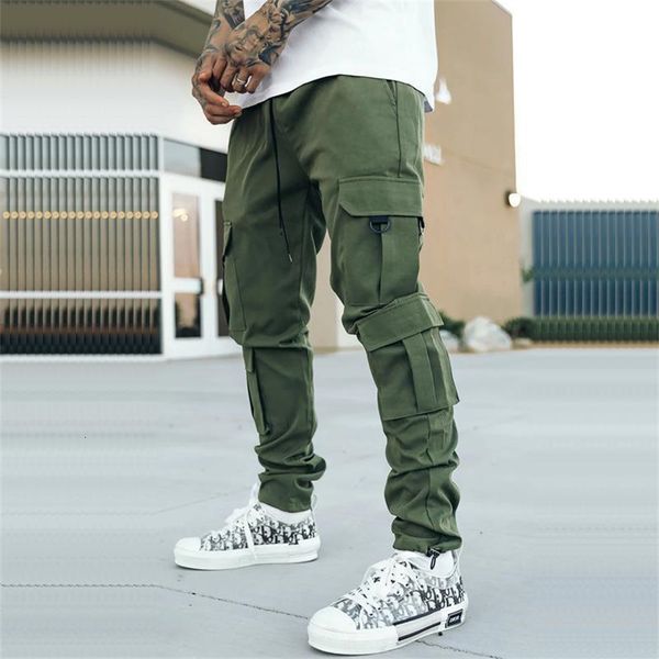 

men's pants autumn men cargo pants joggers sweatpants casual male sportswear hip hop harem pants slim fit trousers 230512, Black