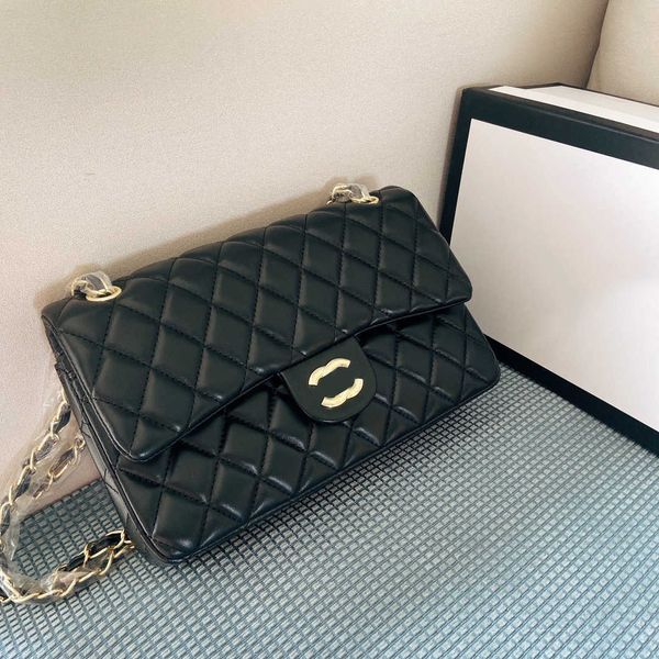 

classic designer bag luxury classic pu leather women chain one shoulder oblique span bag fashion womens clamshell envelope bags caviar purse