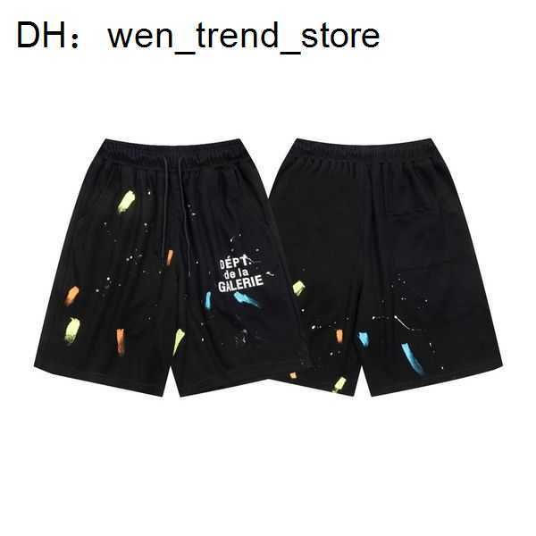 

ale galleryes dept mens shorts fashion designer pants sweat pant speckled men's women's loose casual short 2 rujl, White;black