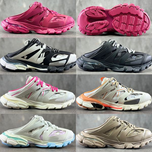 

track 3.0 paris women's summer half-drag slippers mens designers old jogging sneaker tess s.gomma maille outdoor concept scuffs casual, Black
