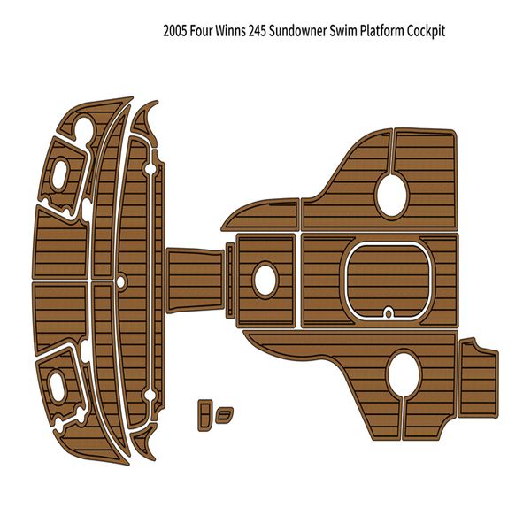 

2005 four winns 245 sundowner swim platform cockpit pad boat eva teak deck floor