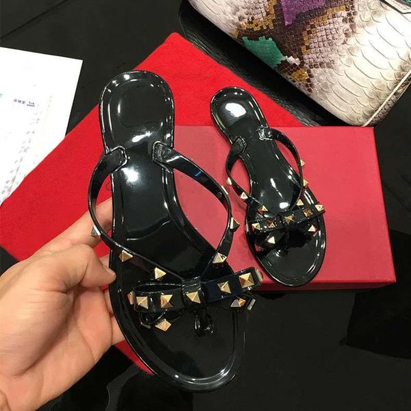 

designer sandals new sandals women summer fashionable beach shoes flip-flops jelly casual sandals flat slippers beach shoes, Black