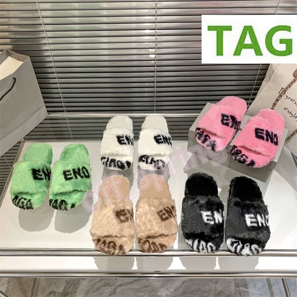 

paris luxury triple s sneakers womens lamb slippers beige ebony logo black white logo white black logo women wool flats womens shoes