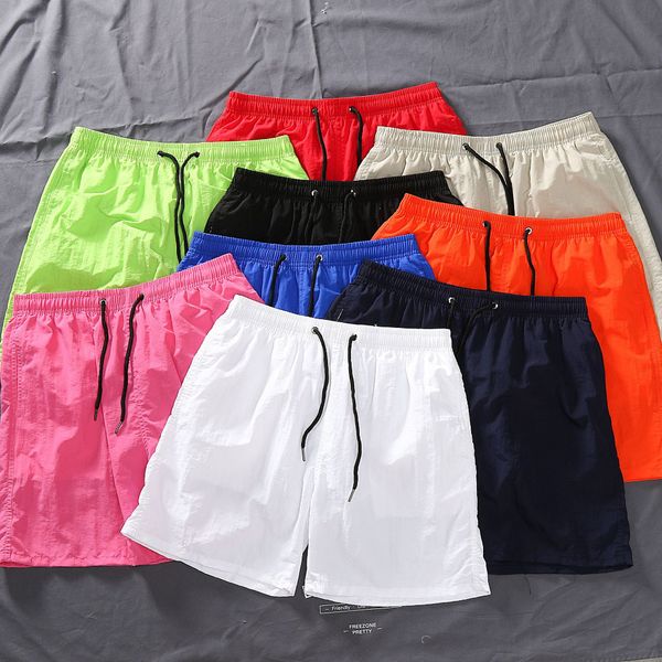 

men's shorts men's shorts summer thin solid casual beach short pant male running gym fitness breathable sports five point pants 23, White;black