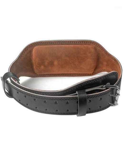 

waist support men faux leather weight lifting belt padded back adjustable 2 prong buckle waistband for fitness gym workout pain7518262, Black;gray