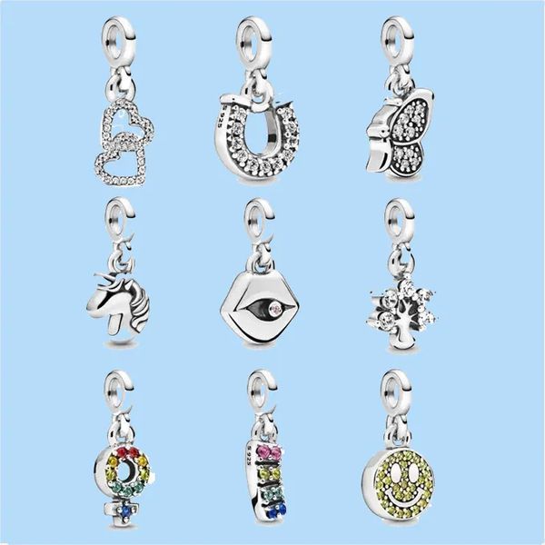 

925 silver beads charms fit pandora charm my loves dangle charm, Black