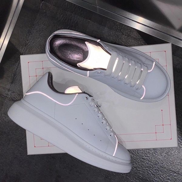 

new men womens fashion shoes lace-up flat platform designer sneaker black genuine leather air 0426