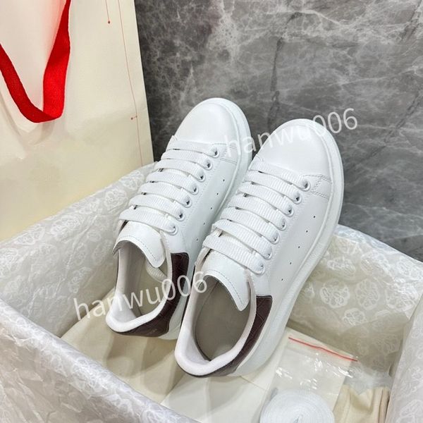

2023new mens luxury designer sneaker lace up genuine leather sneakers fashion women casual designer sneaker, Black