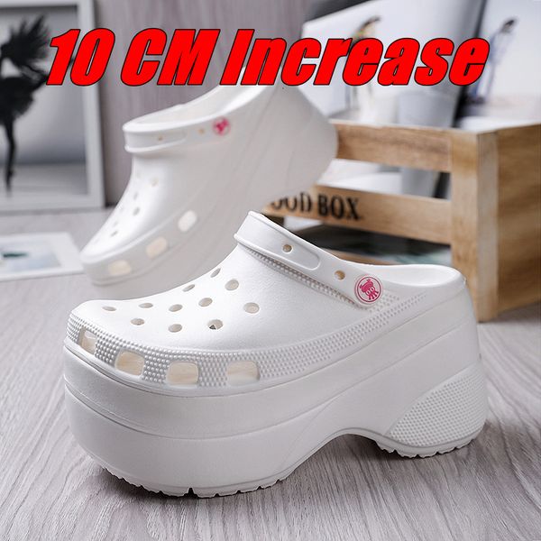 

sandals women slippers comfortable height increasing shoes multi color slipper summer breathable fashion footwear high shoe 230512, Black