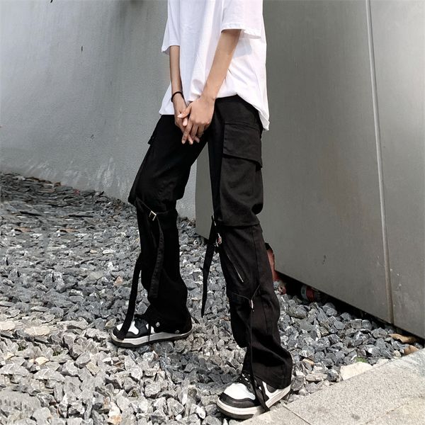 

godlikeu mens hip hop street cargo pants male casual joggers black trousers