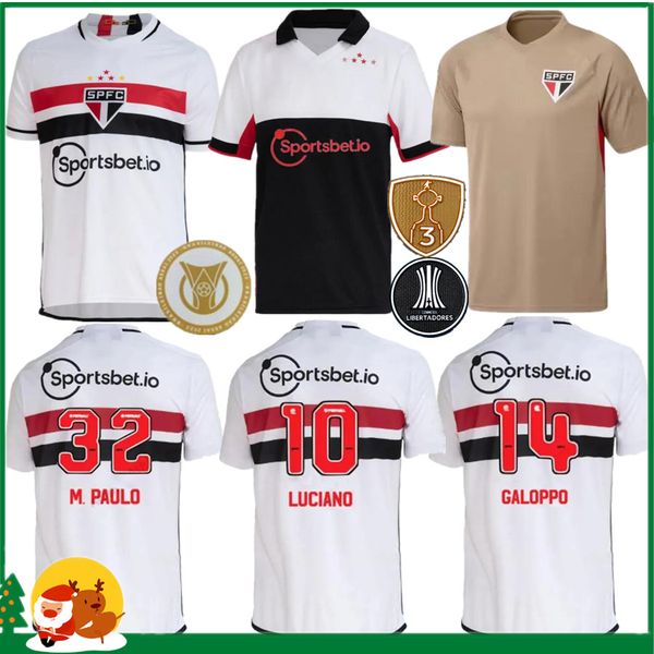 

23 24 sao paulo soccer jerseys 2023 dani alves coutinho vinicius goalkeeper football shirts kids kit / men women, Black;yellow