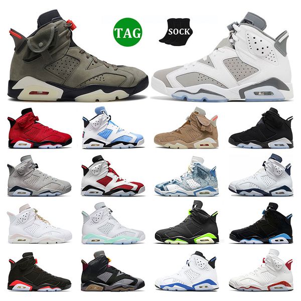 

men basketball shoes 6 6s mens sneakers olive british khaki unc toro cool grey chrome georgetown maroon bordeaux outdoor sports trainers siz, Black