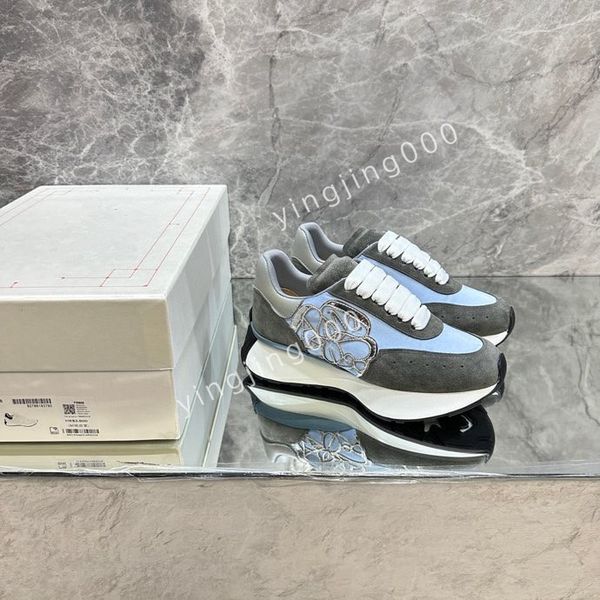 

new designers sneakers camouflage casual shoes stylist womens men shoes designer checkered studded flats mesh fashion trainers2023, Black