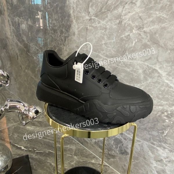 

brand womens designer casual shoes classic dirty shoes mid double height bottom trainers leather glitter golden quality2023, Black