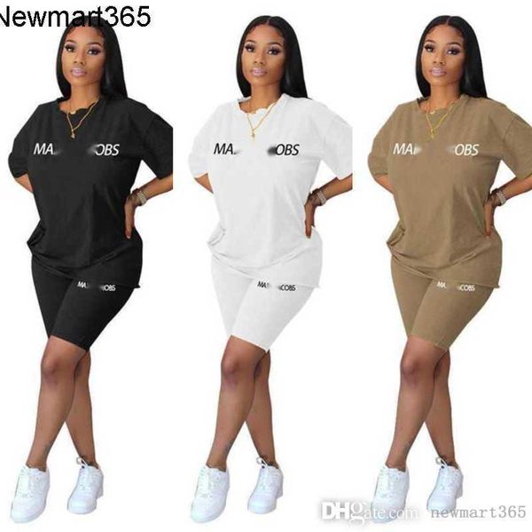 

retail womens tracksuits designer two piece set new casual elastic fashion ironing letter short sleeve shorts outfits, Gray