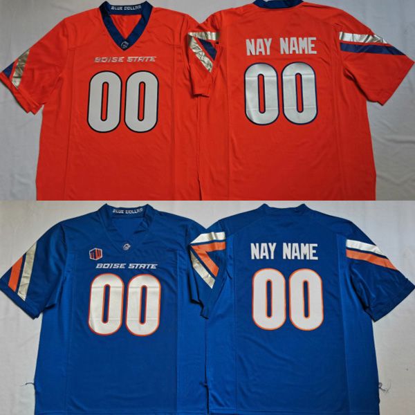 

custom boise state jerseys customize men college white orange blue us flag fashion size american football wear stitched jersey, Black
