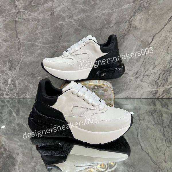 

2023new womens fashion casual shoes classic dirty shoes mid double height bottom trainers leather glitter golden quality, Black