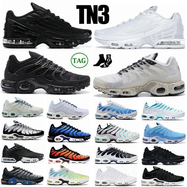 

2023 men women running shoes tn plus 3 terrascape triple black white atlanta hyper sky blue fury jade laser wolf grey mens trainers outdoor