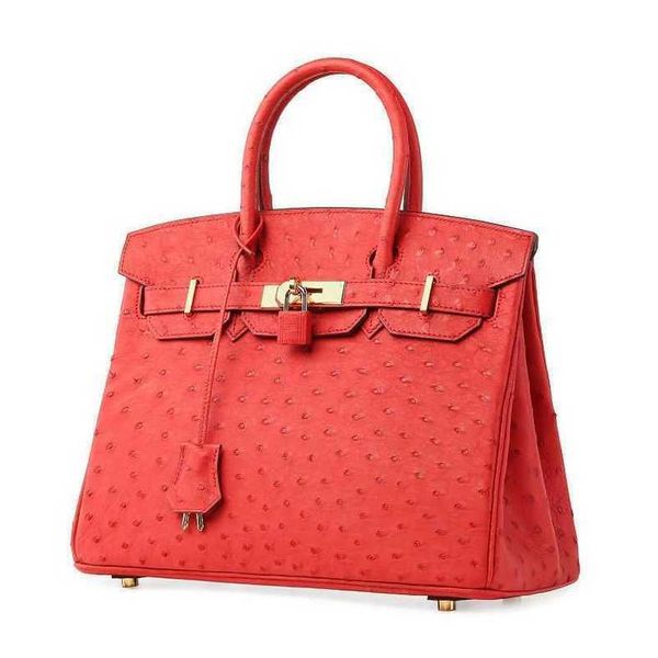 

designer handbags totes bag fashion bags ostrich leather women's bag handbag women's 2023 fashion designer handbags leather women&