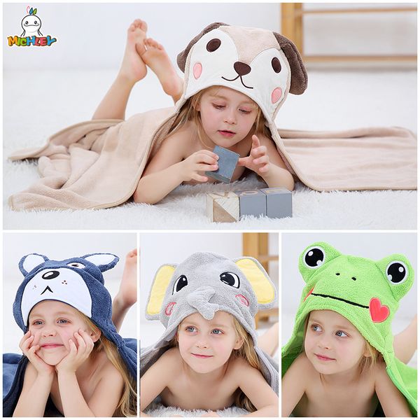 

new coral velvet animal cloak absorbent children's bath towel