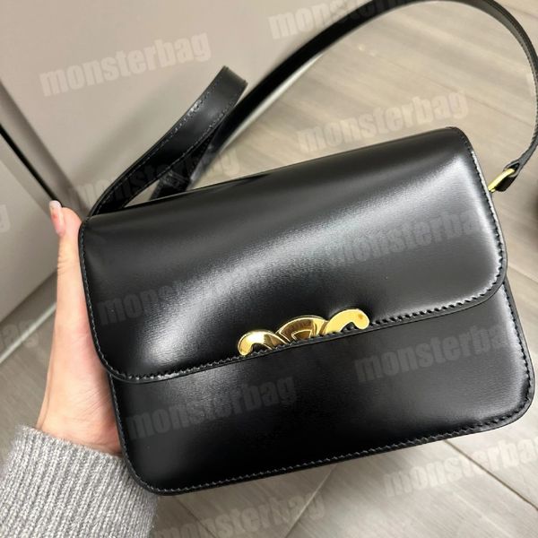 

designer triomphe box bag luxury shoulder flap crossbody bags women men classique teen leather canvas with strap fashion lady